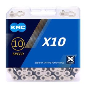 Bike Chain X10, KMC 10-Speed Bike Chain,1/2" X 11/128" - 116 Links