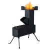 9.44"D x 17"W x 21.3"H Camping rocket stove