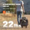 VEVOR Cat Carrier with Wheels, Airline Approved Rolling Pet Carrier with Telescopic Handle and Shoulder Strap, Dog Carrier with Wheels for Pets under